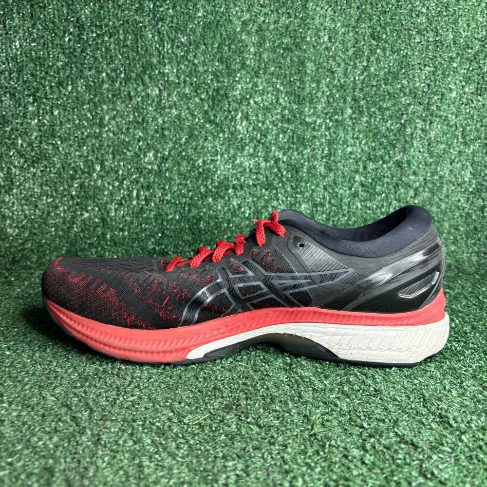 ASICS GEL-Kayano 27 FlyteFoam Running Athletic Sneaker Black Red Mens Size 9.5
